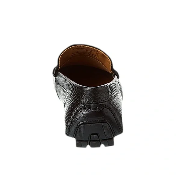 Donald J. Pliner Black Textured Loafers - Picture 2 of 8